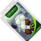 Pack 6 Bolas Futbolin 3 Corcho Natural + 3 Corcho Blanco - 3