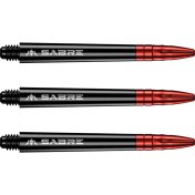 Cañas Mission Darts Sabre Polycarbonate Negra Roja Larga 48mm - 2