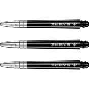 Cañas Mission Darts Sabre Polycarbonate Negra Plata Larga 48mm - 3