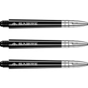 Cañas Mission Darts Sabre Polycarbonate Negra Plata Intermedia 41mm - 2