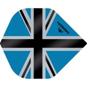 Plumas Mission Darts No2 Std Alliance-X Union Jack Negro Azul - 2