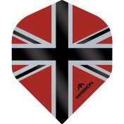 Plumas Mission Darts No2 Std Alliance-X Union Jack Negro Rojo