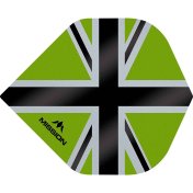 Plumas Mission Darts No2 Std Alliance-X Union Jack Negro Verde - 2