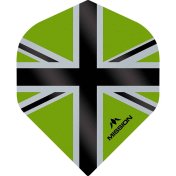 Plumas Mission Darts No2 Std Alliance-X Union Jack Negro Verde - 1