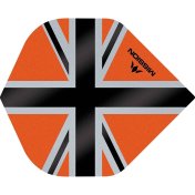 Plumas Mission Darts No2 Std Alliance-X Union Jack Negro Naranja - 3