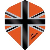 Plumas Mission Darts No2 Std Alliance-X Union Jack Negro Naranja - 1