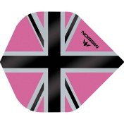 Plumas Mission Darts No2 Std Alliance-X Union Jack Negro Rosa - 3