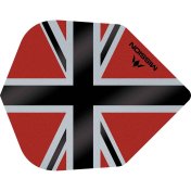 Plumas Mission Darts No6 Std Alliance-X Union Jack Negro Rojo - 2