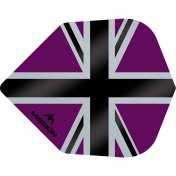 Plumas Mission Darts No6 Std Alliance-X Union Jack Negro Morado - 2