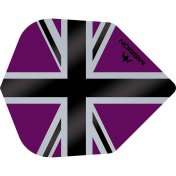 Plumas Mission Darts No6 Std Alliance-X Union Jack Negro Morado - 3