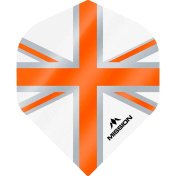 Plumas Mission Darts No2 Std Alliance Union Jack Blanco Naranja - 1