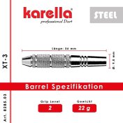 Dardos Karella XT 3 Serie Laton 90% 22g - 5