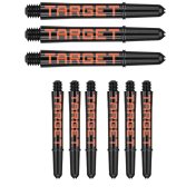  Cañas Target Pro Grip Tag Shaft Med 3 sets Black Orange (48mm) - 3