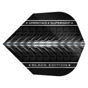 Plumas Harrows Darts Flights Supergrip Black  - 2