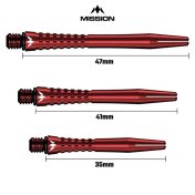 Cañas Mission Aluminio Atom Shaft Red 35mm - 4