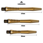 Cañas Mission Aluminio Atom Shaft Gold 41mm - 4