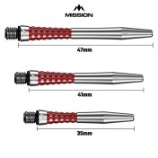 Cañas Mission Aluminio Atom 13 Shaft Natural Red 35mm - 4