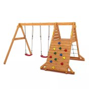 Columpio de escalada doble de madera Spider King