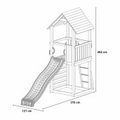 Parque infantil de jardín de madera con tobogán Carol-1 - 2