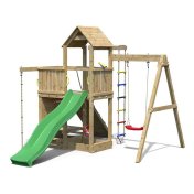 Jardín de madera parque infantil tobogán columpio escalada Activer