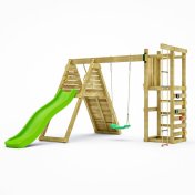 Fungoo Climber juego de jardín de madera con escalada, tobogán y columpio