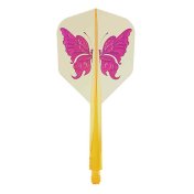 Plumas Condor Axe Swallowtail Butterfly Shape S Amarilla 21.5mm 3 Uds. 