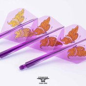 Plumas Condor Axe Swallowtail Butterfly Standard Morado L 33.5mm 3 Uds.  - 3