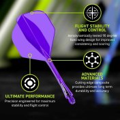 Plumas Winmau Darts Fusion Morado Short 22-64mm N2 - 5