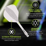 Plumas Winmau Darts Fusion Transparente Medium 34-76mm N6 - 3