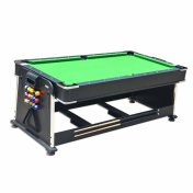 Multijuego giratorio 4 en 1 Verde- (Billar, Air Hockey - Ping-Pong, Mesa comedor)