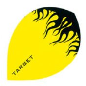 Plumas Target Darts Pro 100 Oval Amarilla Raices Negras - 1