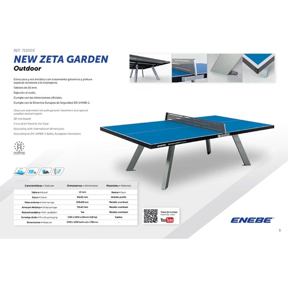 Oferta Mesa Ping Pong Exterior antivandálica Enebe New Zeta Garden
